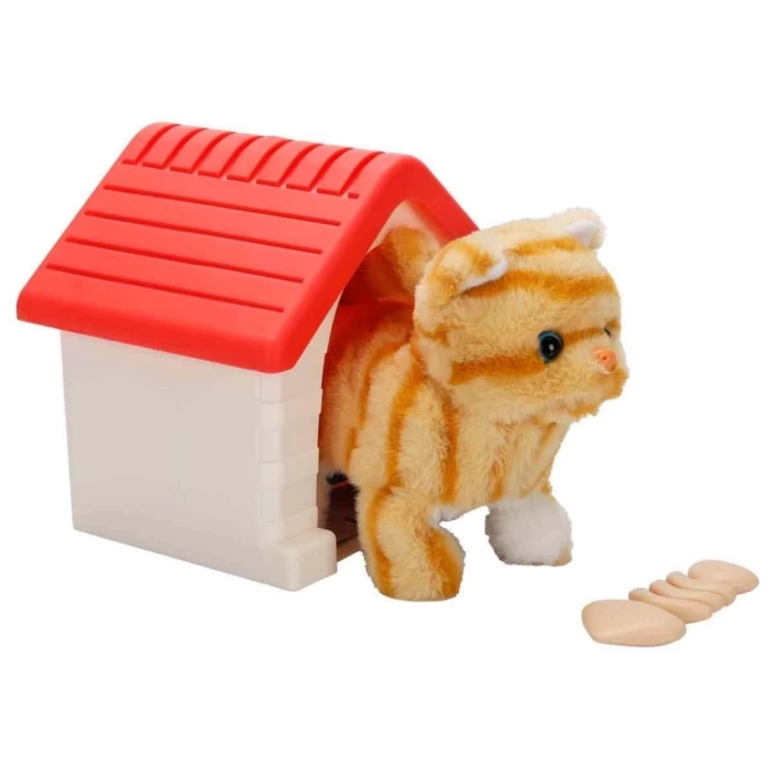 Nessiworld Sesli ve Hareketli Kulübeli Sevimli Peluş Kedi