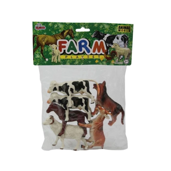 Nessiworld SH-Vardem 6 Parça 5 inch  Çiftlik, Dinozor,Vahşi Orman ve Deniz Hayvanları Hayvan Seti