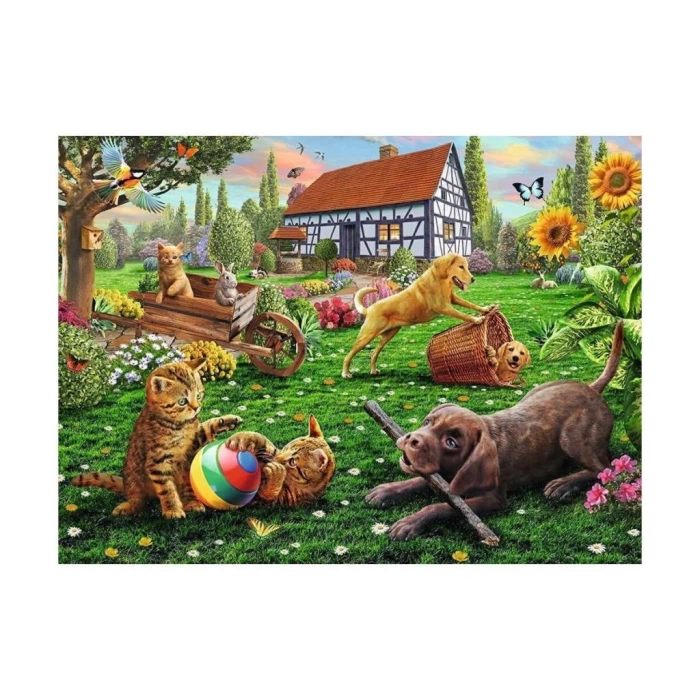 Nessiworld  128280 Bahçede 200 parça XXL Ravensburger Puzzle
