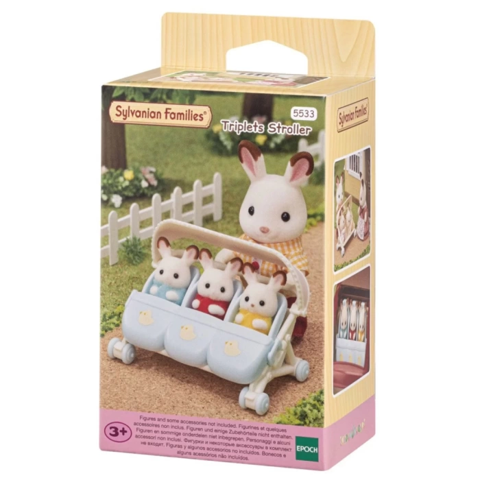 NessiWorld Sylvanian Families Üçüz Bebek Arabası 5533