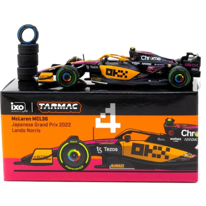 Nessiworld Tarmac Works 1/64 McLaren MCL36 Japanese Grand Prix 2022 Lando Norris #4