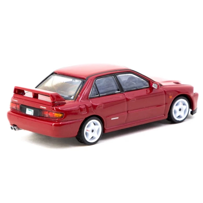 Nessiworld Tarmac Works 1/64 Mitsubishi Lancer GSR Evolution II Red with Tarmac Cards