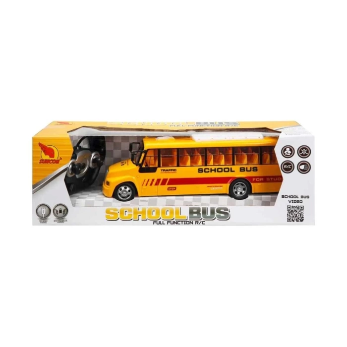 Nessiworld  Uzaktan Kumandalı Işıklı Okul Otobüsü 32,5 cm