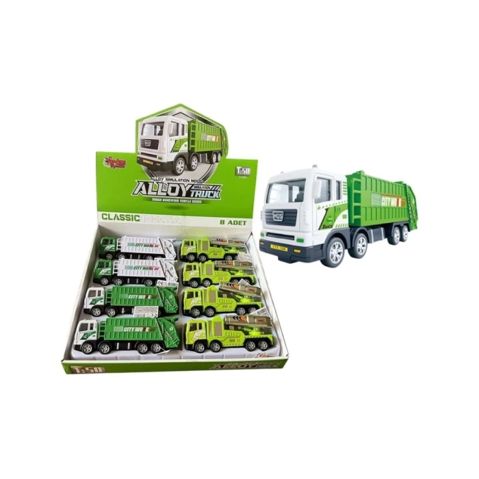 Nessiworld YH-711-57A SÜRTMELİ METAL 1:50 ÇÖP KAMYONU