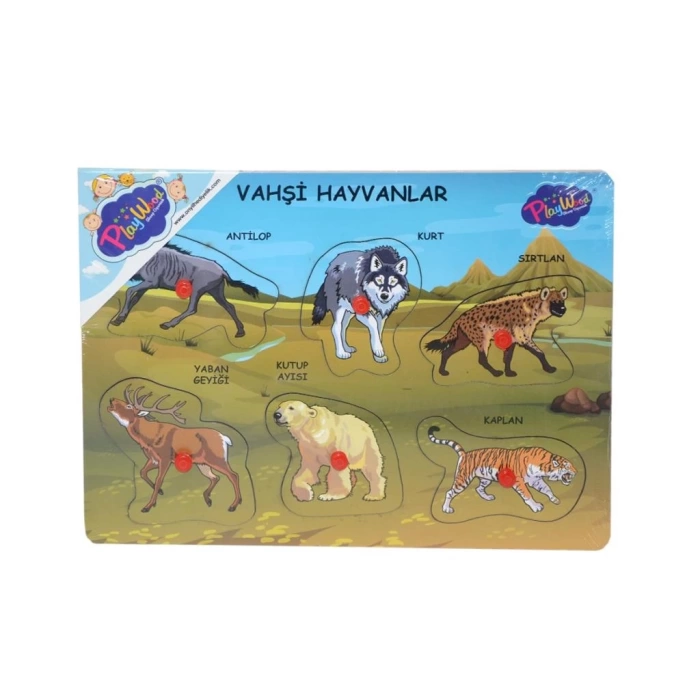NessiWorldONY-328 329 Onyıl, Ahşap Tutmalı Vahşi Hayvanlar