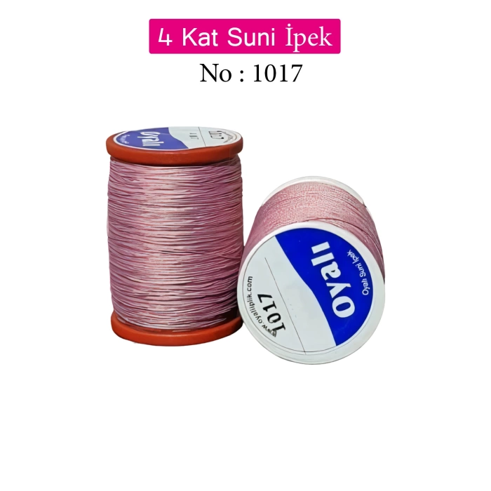 Oyalı 4 Kat Suni İpek İplik İğne Oyası Boncuk İpi Tığ Oyası No:1017