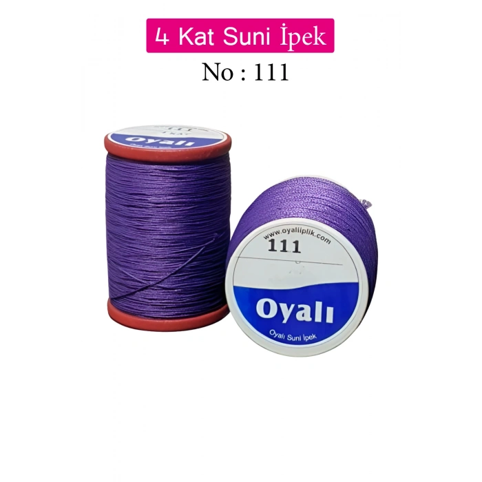 Oyalı 4 Kat Suni İpek İplik İğne Oyası Boncuk İpi Tığ Oyası No:111