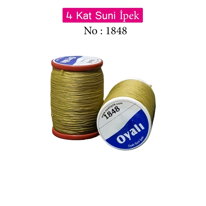 Oyalı 4 Kat Suni İpek İplik İğne Oyası Boncuk İpi Tığ Oyası No:1848