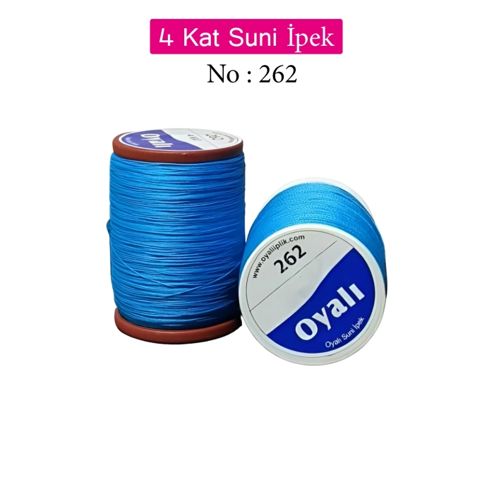 Oyalı 4 Kat Suni İpek İplik İğne Oyası Boncuk İpi Tığ Oyası No:262