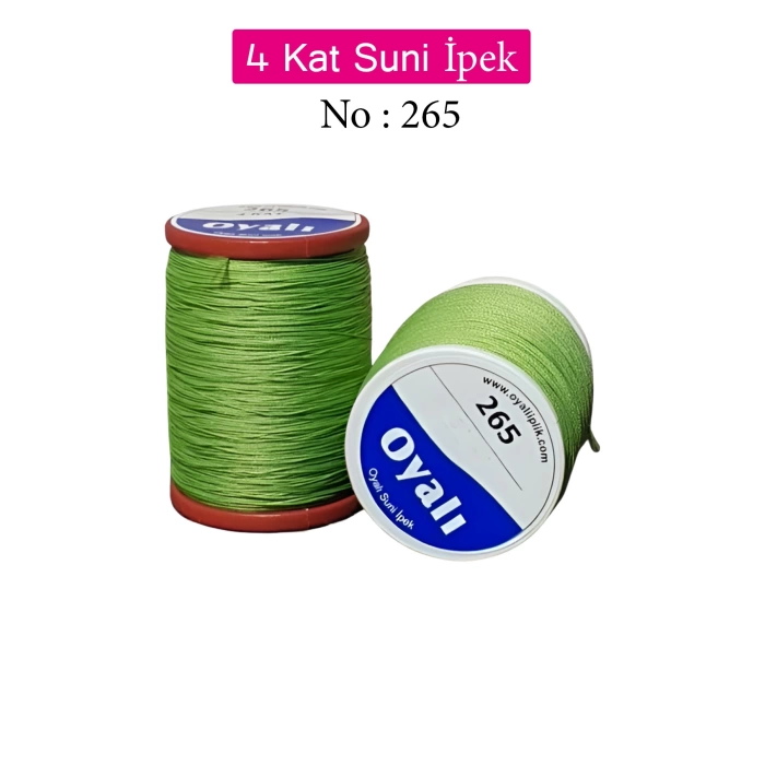 Oyalı 4 Kat Suni İpek İplik İğne Oyası Boncuk İpi Tığ Oyası No:265