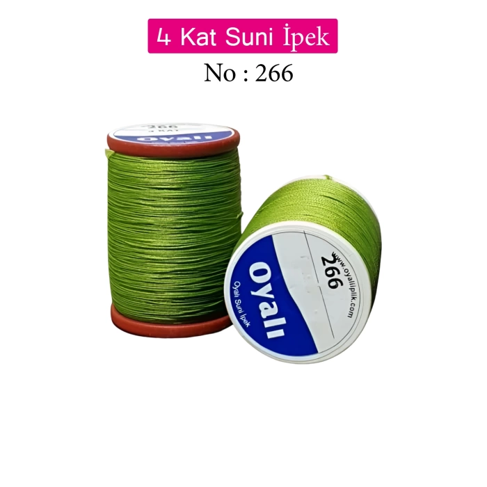 Oyalı 4 Kat Suni İpek İplik İğne Oyası Boncuk İpi Tığ Oyası No:266