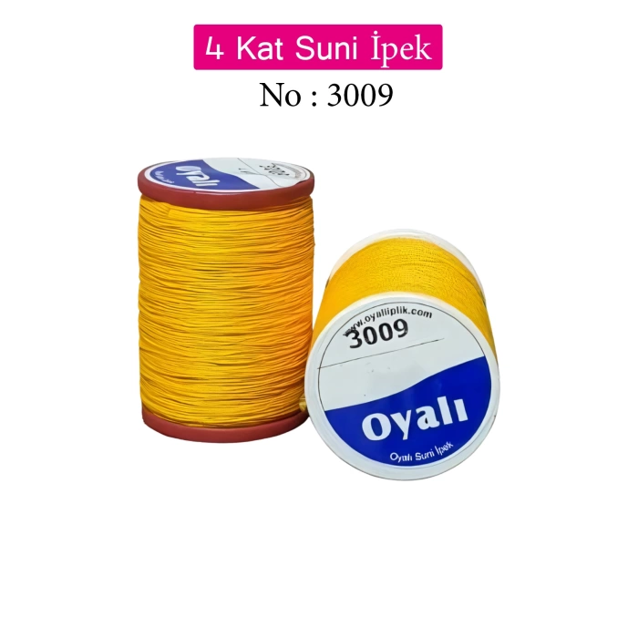 Oyalı 4 Kat Suni İpek İplik İğne Oyası Boncuk İpi Tığ Oyası No:3009