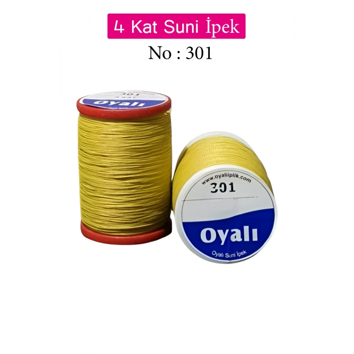 Oyalı 4 Kat Suni İpek İplik İğne Oyası Boncuk İpi Tığ Oyası No:301