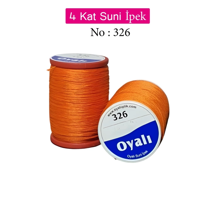 Oyalı 4 Kat Suni İpek İplik İğne Oyası Boncuk İpi Tığ Oyası No:326