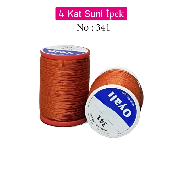 Oyalı 4 Kat Suni İpek İplik İğne Oyası Boncuk İpi Tığ Oyası No:341