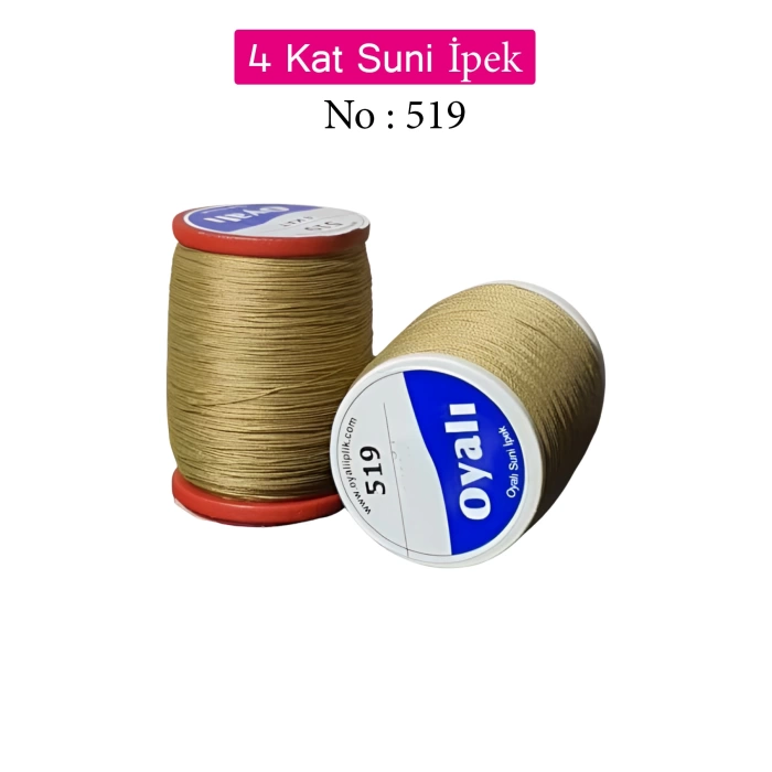 Oyalı 4 Kat Suni İpek İplik İğne Oyası Boncuk İpi Tığ Oyası No:519