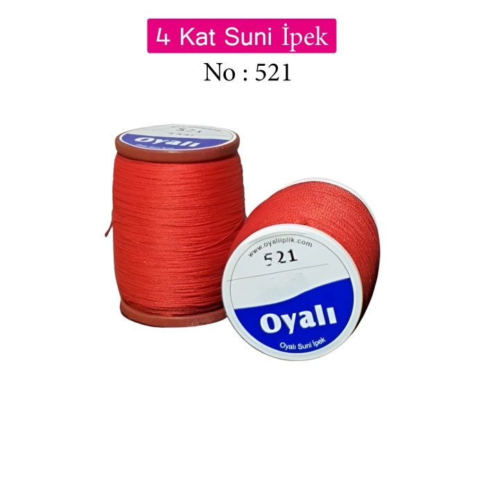 Oyalı 4 Kat Suni İpek İplik İğne Oyası Boncuk İpi Tığ Oyası No:521
