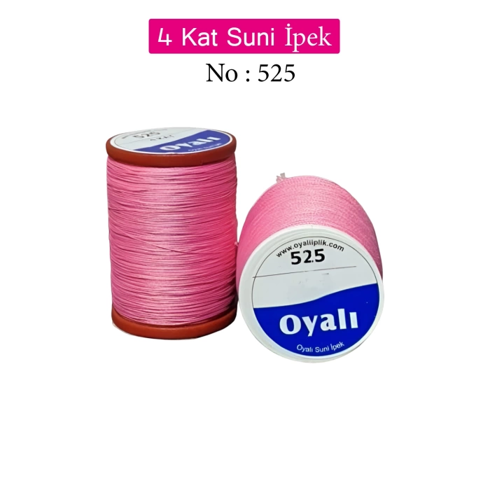 Oyalı 4 Kat Suni İpek İplik İğne Oyası Boncuk İpi Tığ Oyası No:525