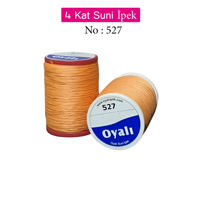 Oyalı 4 Kat Suni İpek İplik İğne Oyası Boncuk İpi Tığ Oyası No:527