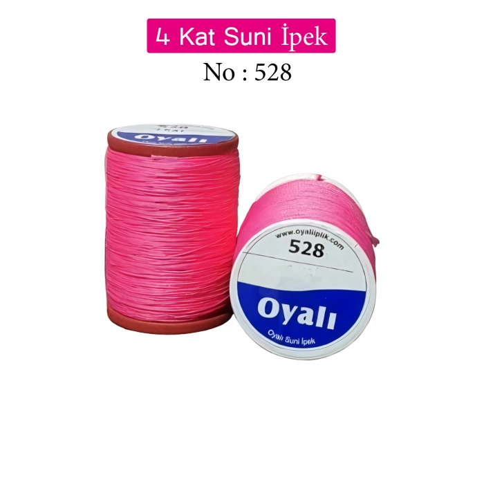Oyalı 4 Kat Suni İpek İplik İğne Oyası Boncuk İpi Tığ Oyası No:528