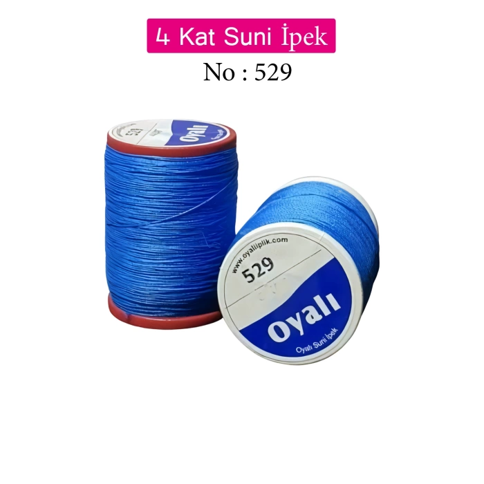 Oyalı 4 Kat Suni İpek İplik İğne Oyası Boncuk İpi Tığ Oyası No:529