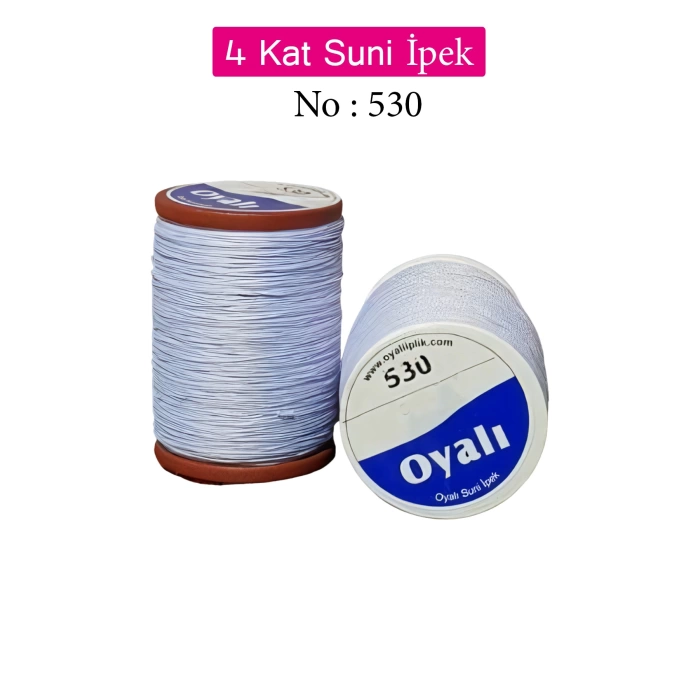 Oyalı 4 Kat Suni İpek İplik İğne Oyası Boncuk İpi Tığ Oyası No:530