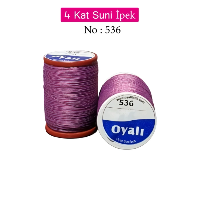 Oyalı 4 Kat Suni İpek İplik İğne Oyası Boncuk İpi Tığ Oyası No:536