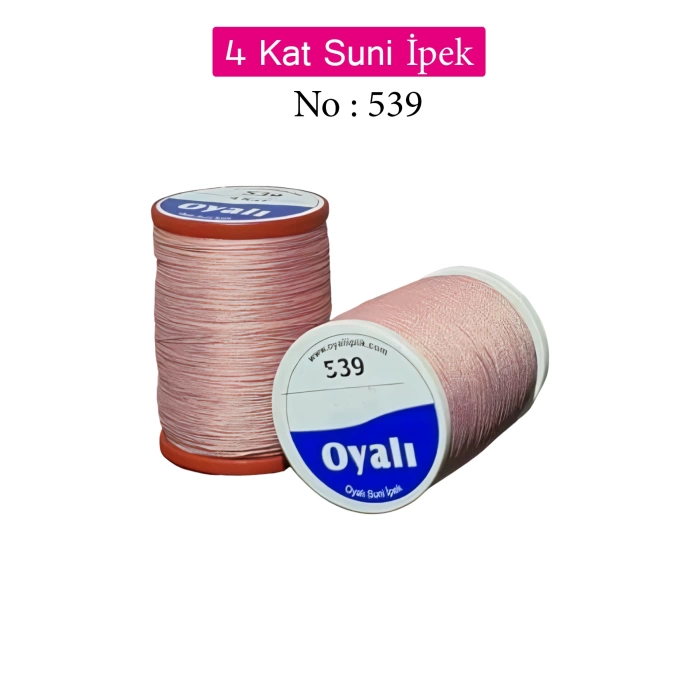 Oyalı 4 Kat Suni İpek İplik İğne Oyası Boncuk İpi Tığ Oyası No:539
