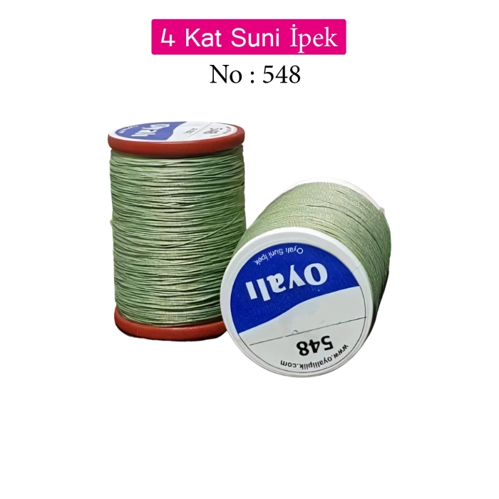Oyalı 4 Kat Suni İpek İplik İğne Oyası Boncuk İpi Tığ Oyası No:548