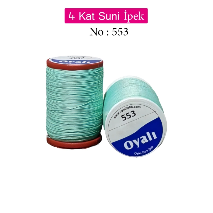 Oyalı 4 Kat Suni İpek İplik İğne Oyası Boncuk İpi Tığ Oyası No:553