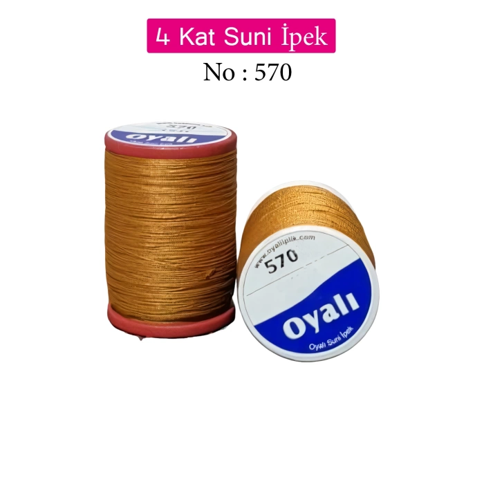Oyalı 4 Kat Suni İpek İplik İğne Oyası Boncuk İpi Tığ Oyası No:570