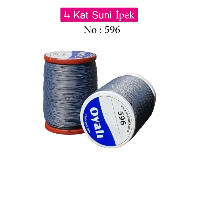 Oyalı 4 Kat Suni İpek İplik İğne Oyası Boncuk İpi Tığ Oyası No:596