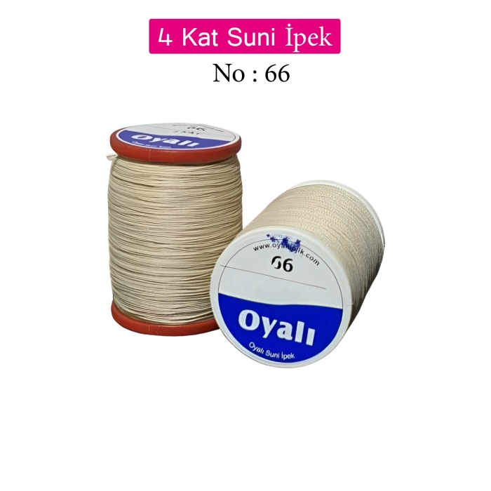 Oyalı 4 Kat Suni İpek İplik İğne Oyası Boncuk İpi Tığ Oyası No:66