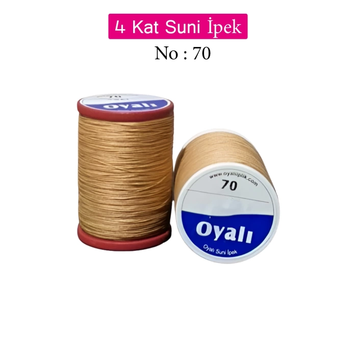 Oyalı 4 Kat Suni İpek İplik İğne Oyası Boncuk İpi Tığ Oyası No:70