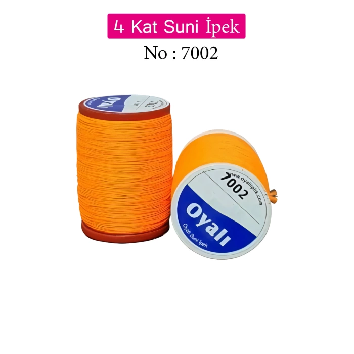 Oyalı 4 Kat Suni İpek İplik İğne Oyası Boncuk İpi Tığ Oyası No:7002