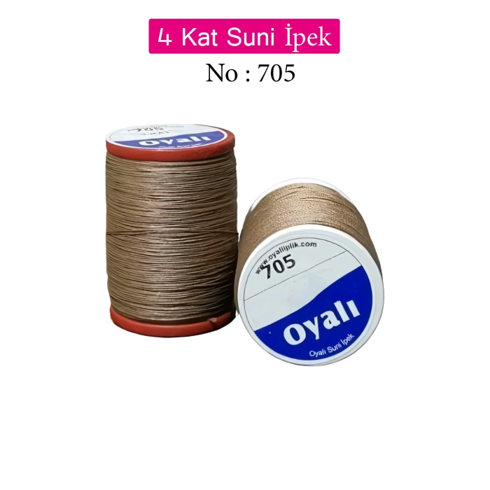 Oyalı 4 Kat Suni İpek İplik İğne Oyası Boncuk İpi Tığ Oyası No:705