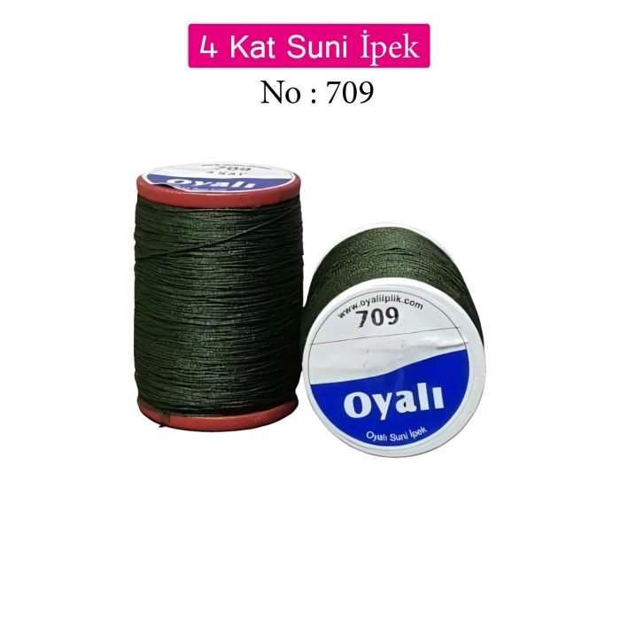 Oyalı 4 Kat Suni İpek İplik İğne Oyası Boncuk İpi Tığ Oyası No:709