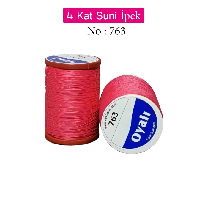 Oyalı 4 Kat Suni İpek İplik İğne Oyası Boncuk İpi Tığ Oyası No:763