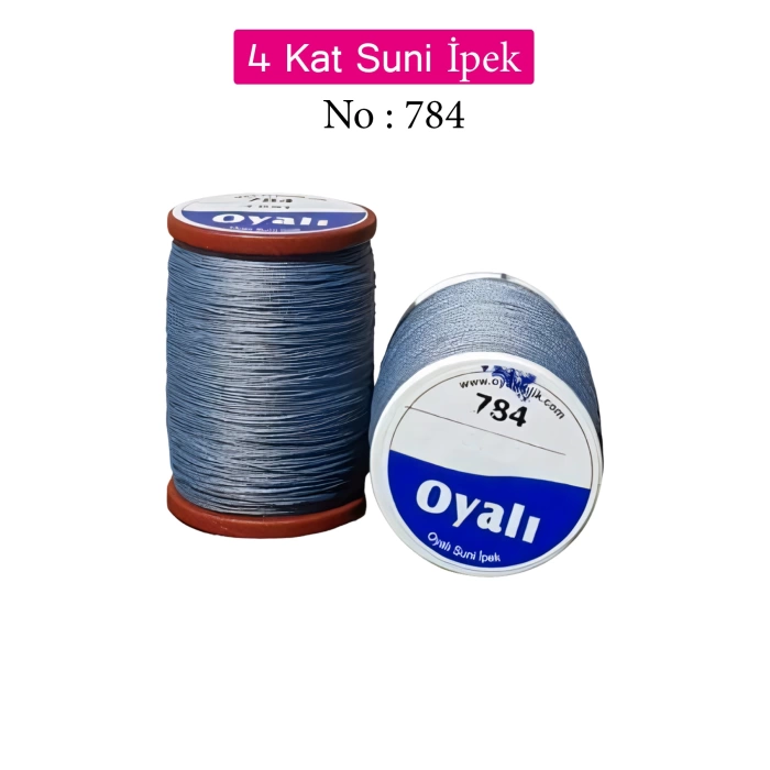 Oyalı 4 Kat Suni İpek İplik İğne Oyası Boncuk İpi Tığ Oyası No:784