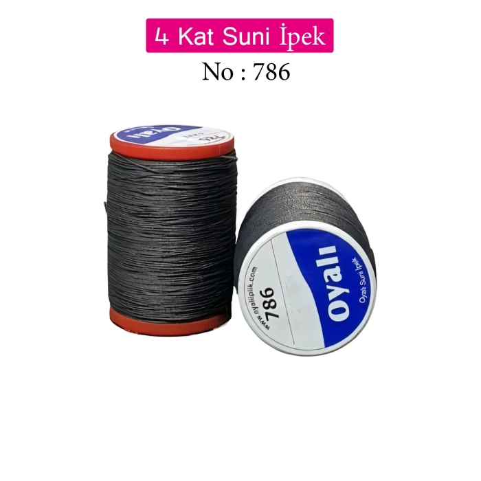 Oyalı 4 Kat Suni İpek İplik İğne Oyası Boncuk İpi Tığ Oyası No:786