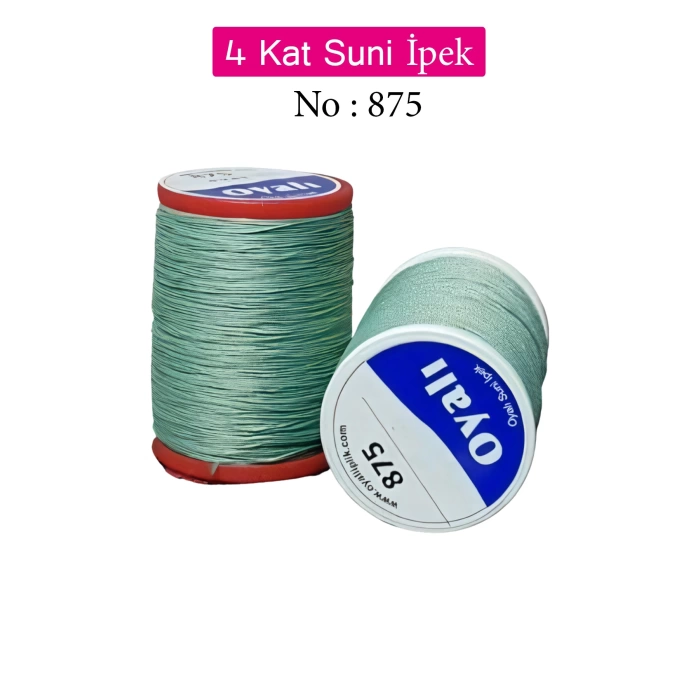 Oyalı 4 Kat Suni İpek İplik İğne Oyası Boncuk İpi Tığ Oyası No:875