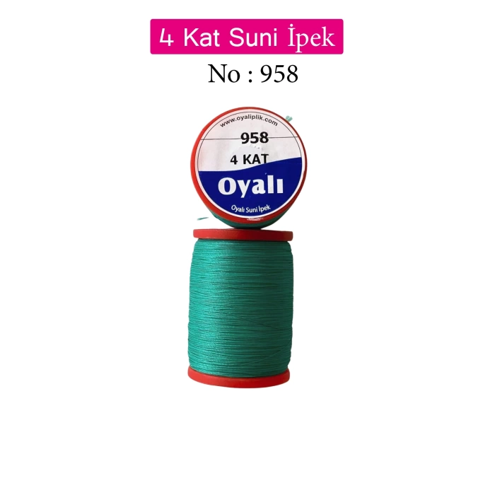 Oyalı 4 Kat Suni İpek İplik İğne Oyası Boncuk İpi Tığ Oyası No:958