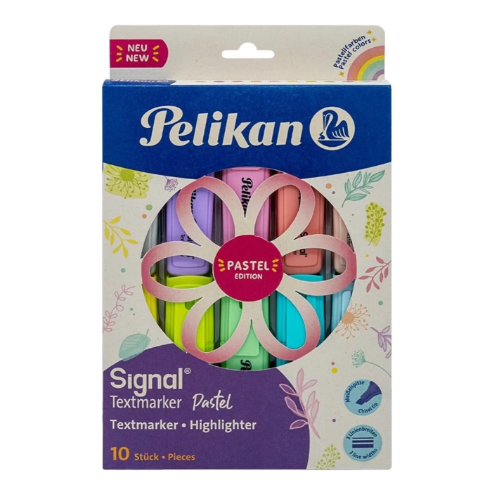 Pelikan Pastel Renk İşaretleme Kalemi, 10lu Set