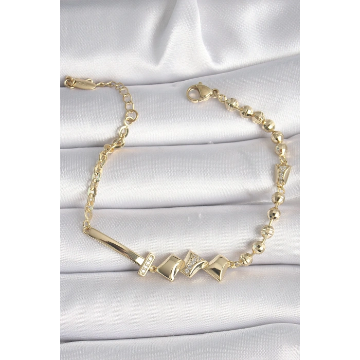Pirinç Gold Renk Zirkon Taş Detay Xuping VIP Exclusive Seri Bileklik