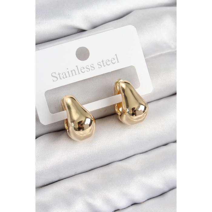 Pirinç Halka Model Gold Renk Kadın Küpe