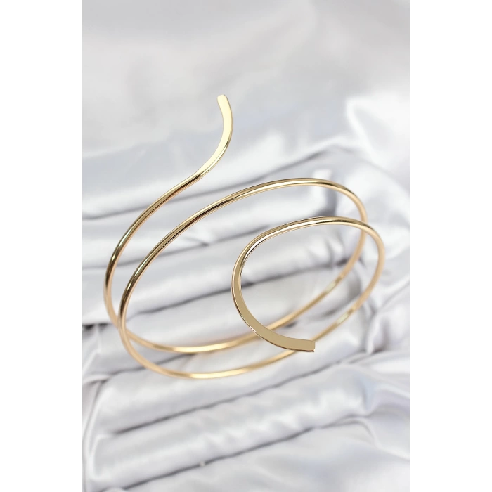 Pirinç Sarmal Model Gold Renk Pazu Bileklik