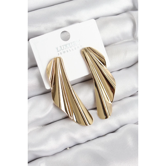 Pirinç Tül Model Gold Renk Kadın Küpe