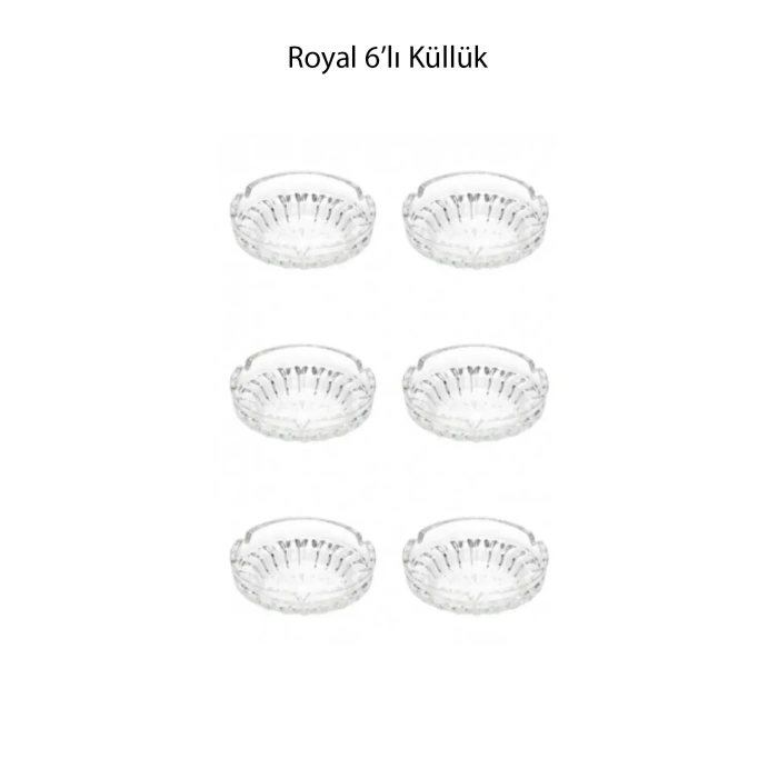 Royal 6lı Cam Küllük Royaleks-RYL-80