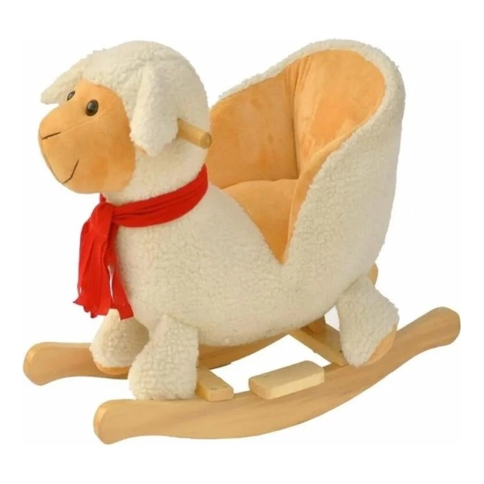 Safeline Bebe Peluş Ahşap Sallanır Oyuncak Kuzu