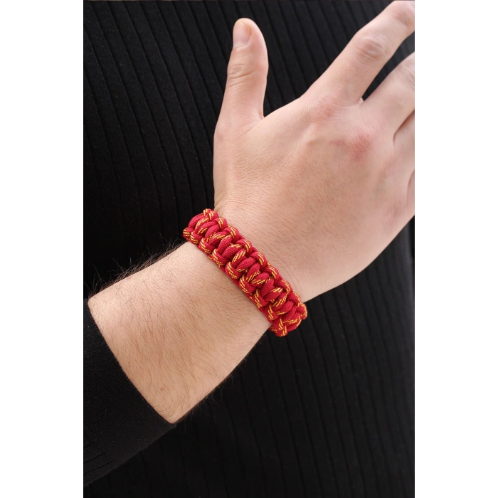 Sarı Kırmızı Paracord Bileklik